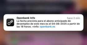 openbank fecha prevista abono paro junio 2025