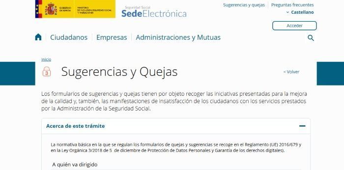 sugerencias y quejas pensión
